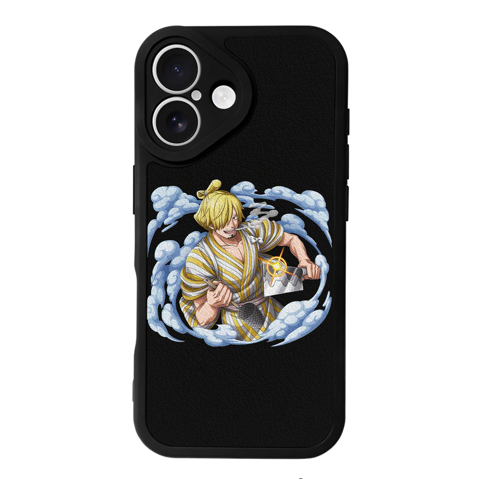 （画像用） ワンピース サンジ ONE PIECE Sanji 【iPhone 16シリーズ対応】シリコンスマホケース（レザー調） 材質：シリコン